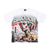 Mixed Emotion Spooky Zombie Graveyard Rhinestone Graphic Tee