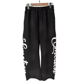 Mixed Emotion Rhinestone Cursive Letter Wide‑Leg Sweatpants Y2K Streetwear Loose Baggy Jogger Pants