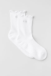 Lettuce Edge Grip Sock - White
