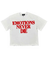Mixed Emotions End Rhinestone Tee White/Red