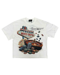Mixed Emotions Lottery Tee White