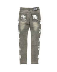 Mixed Emotions Monogram Denim Ash Grey