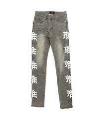 Mixed Emotions Monogram Denim Ash Grey