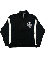 Mixed Emotions Quarter Zip Up Jacket Black