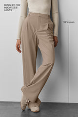High-Waist Pursuit Trouser (Long) - Gravel