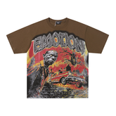 Mixed Emotions Graveyard Zombie Rhinestone Graphic Tee