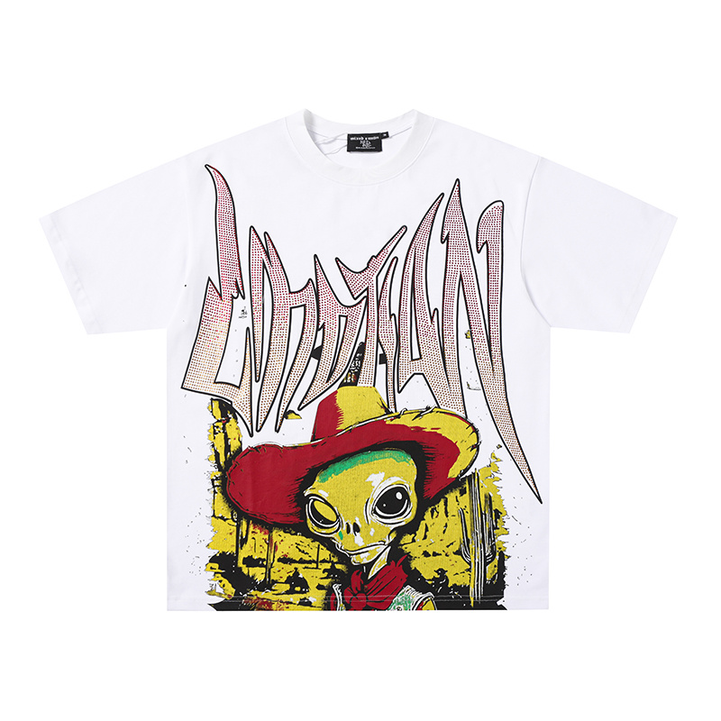 Lunaman Western Cowboy Alien Oversized Graphic Tee