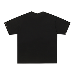 Rivet Collar Rock Angel Band Rhinestone Oversized Graphic Tee