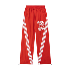 Mixed‑Emotion Side‑Stripe Graphic Wind Pants