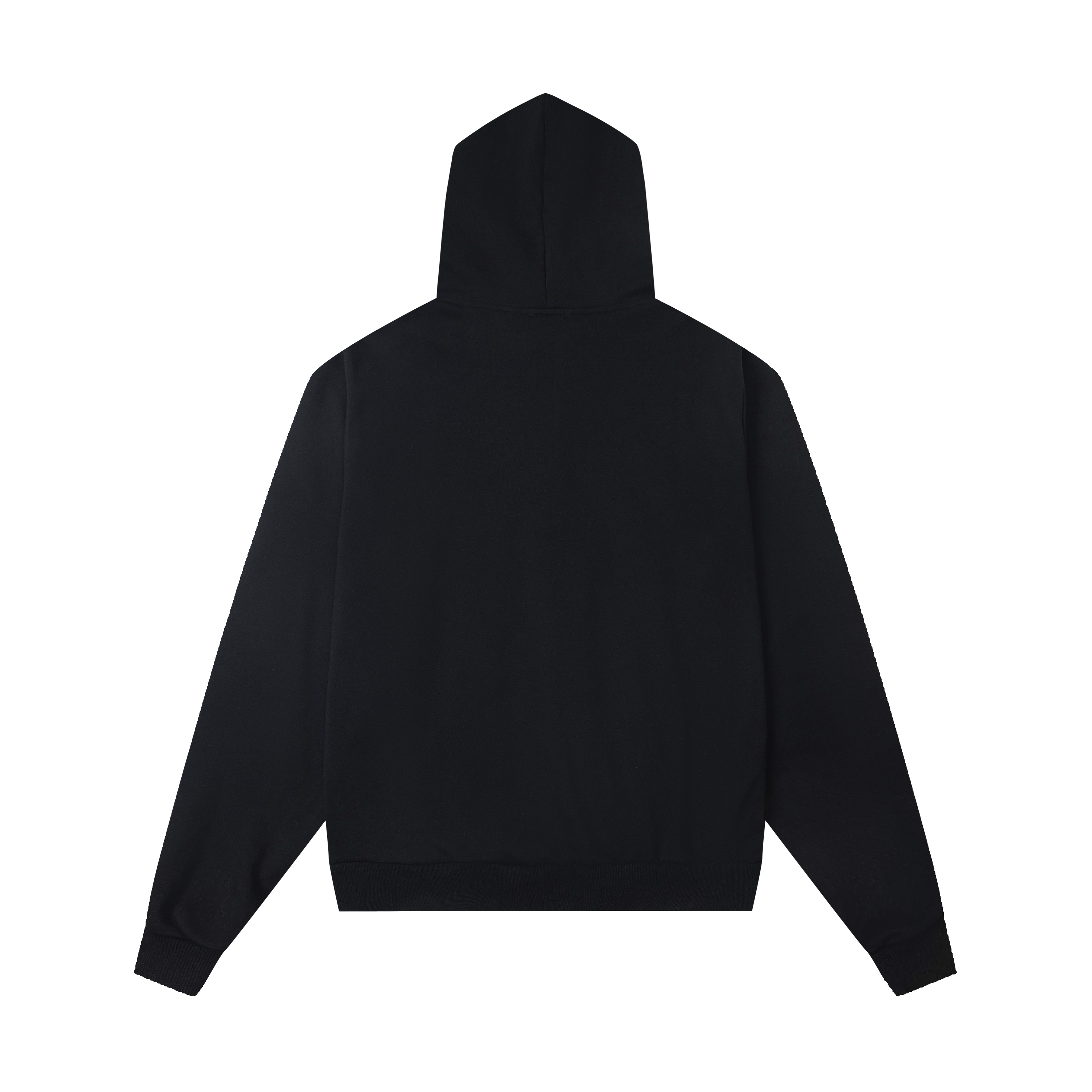 Mixed Emotion Gothic Stud‑Decorated Zip‑Up Hoodie Black & Off‑White