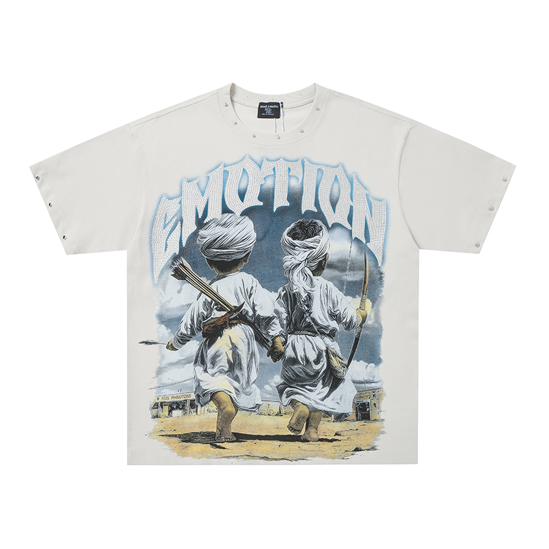 Mixed Emotions Twin Archer Cherub Rivet Rhinestone Tee
