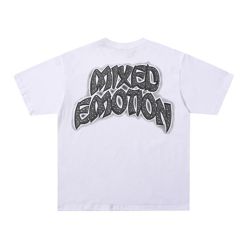 Mixed Emotion Rock Angel Rhinestone Graphic Oversized Tee