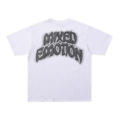 Mixed Emotion Rock Angel Rhinestone Graphic Oversized Tee