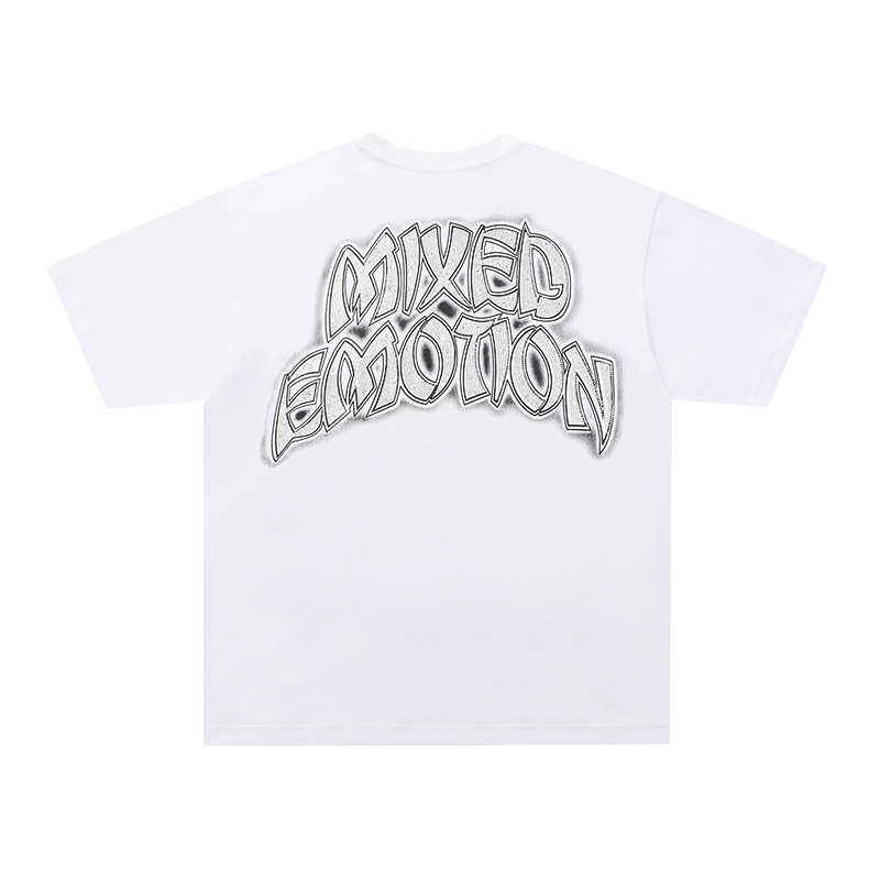 Mixed Emotion Cemetery Zombie Rhinestone Graphic Oversized Tee