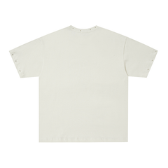 Mixed Emotions Rivet Cupid Angel Rhinestone Tee