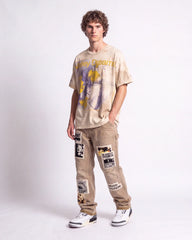 Mixed Emotions Newspaper Carpenter Pants Khaki