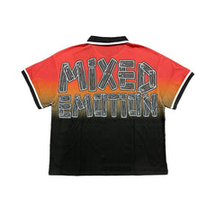 Mixed Emotion Vintage Car Gradient Polo Shirt  Unisex Hip-Hop Streetwear