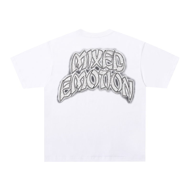 Mixed Emotion Spooky Zombie Graveyard Rhinestone Graphic Tee
