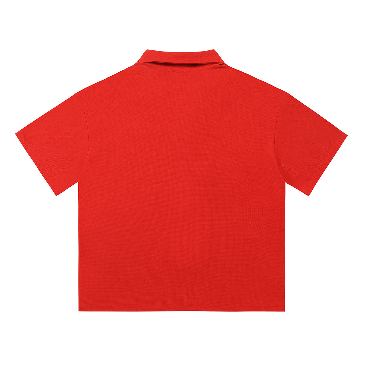 Mixed Emotion Cherub Angel Script Graphic Camp Collar Shirt Black Red Apricot Unisex Y2K Streetwear