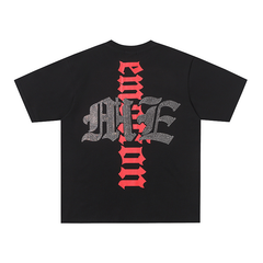 Mixed Emotion Octopus Performer Rhinestone‑Print Oversized Tee