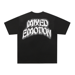 Mixed Emotion Cemetery Zombie Rhinestone Graphic Oversized Tee