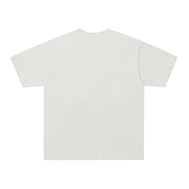 Mixed Emotion Surf Angel Rivet Decor Oversized Graphic Tee
