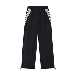 Mixed‑Emotion Side‑Stripe Graphic Wind Pants