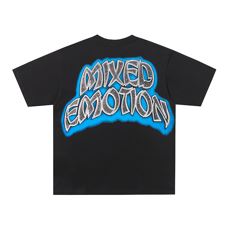 Mixed Emotions Zombie Crystal‑Ball Rhinestone Tee