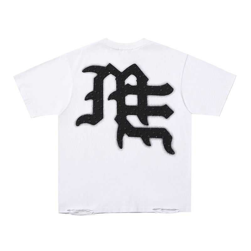 "Emotions Never Die" Rhinestone Distressed Hem Oversized Tee