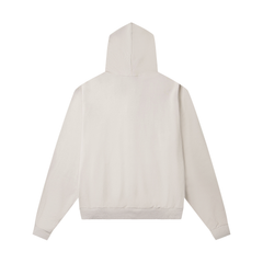 Mixed Emotion Gothic Stud‑Decorated Zip‑Up Hoodie Black & Off‑White