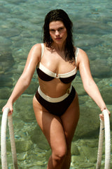 Cala Roja Top - Espresso/Ivory