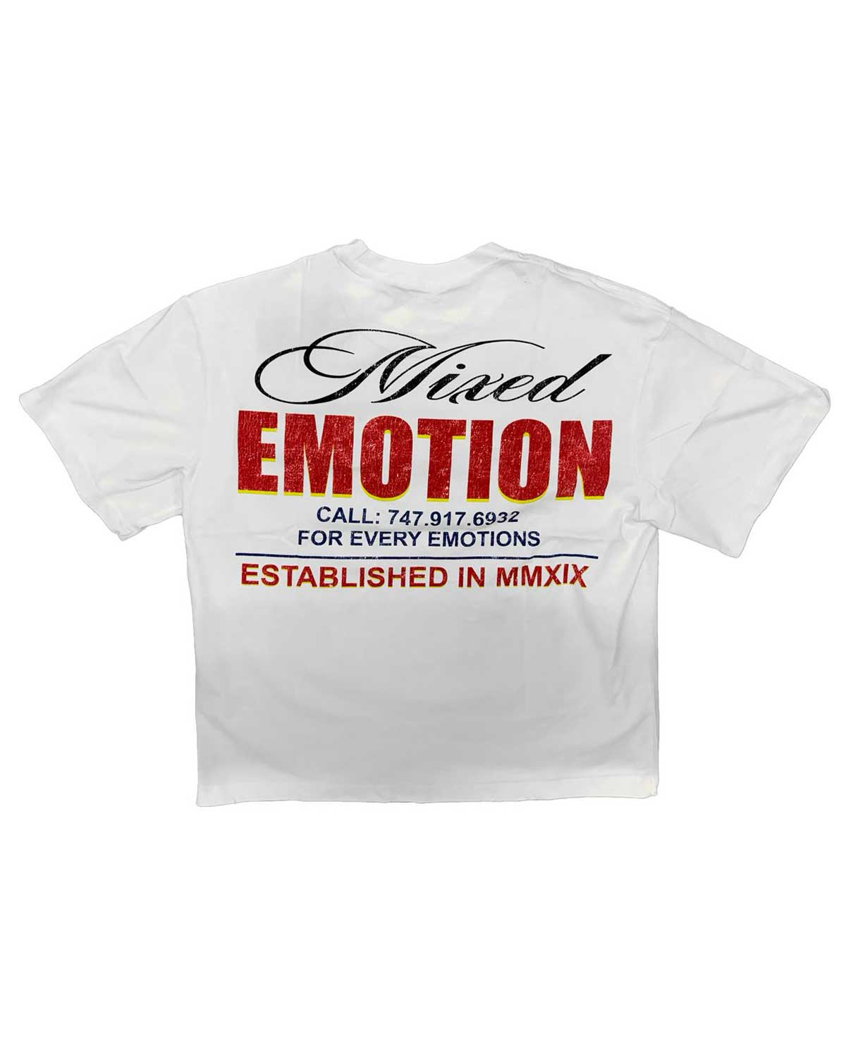 Mixed Emotions Lottery Tee White