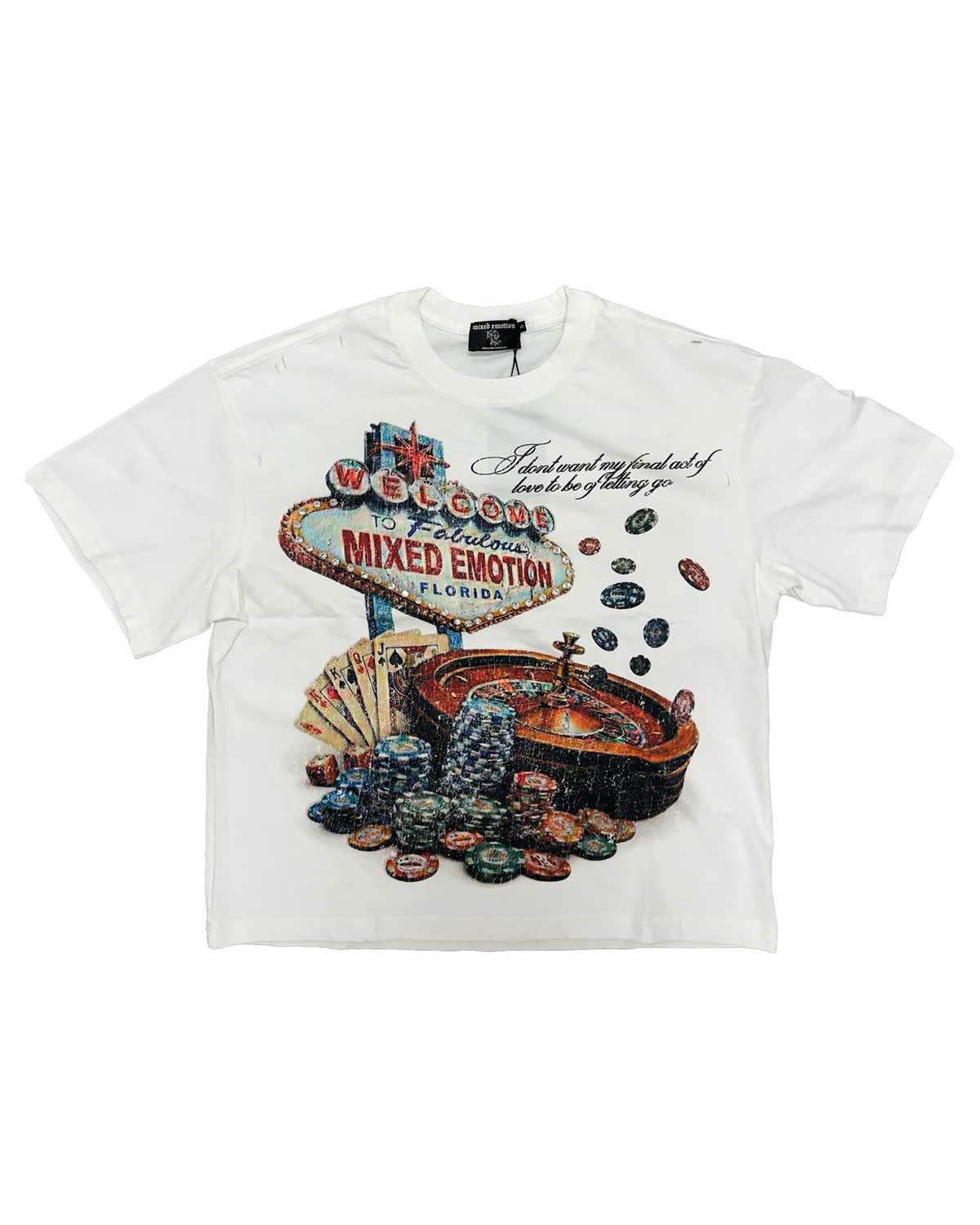 Mixed Emotions Lottery Tee White