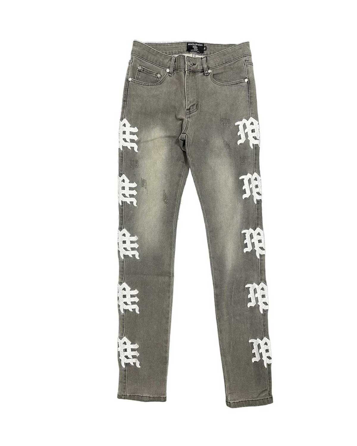 Mixed Emotions Monogram Denim Ash Grey