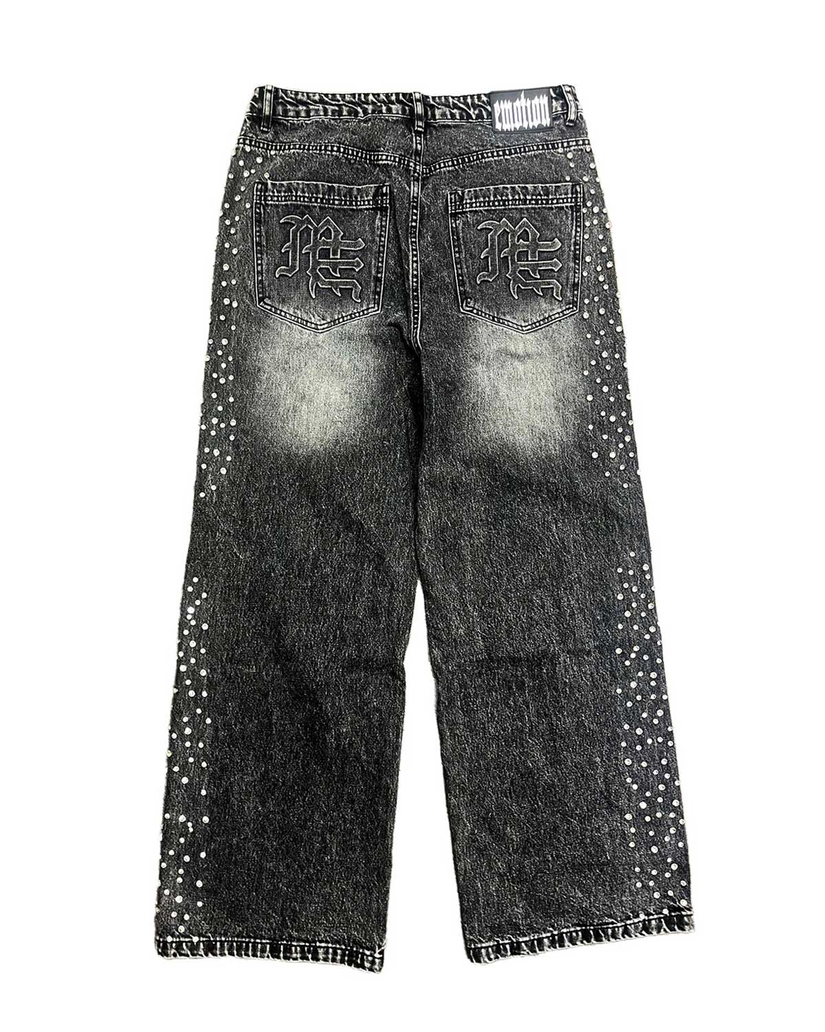 Mixed Emotions Stone Baggy Jeans Grey