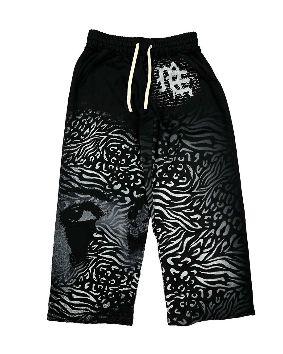 Mixed Emotions Striped Sweatpants Black