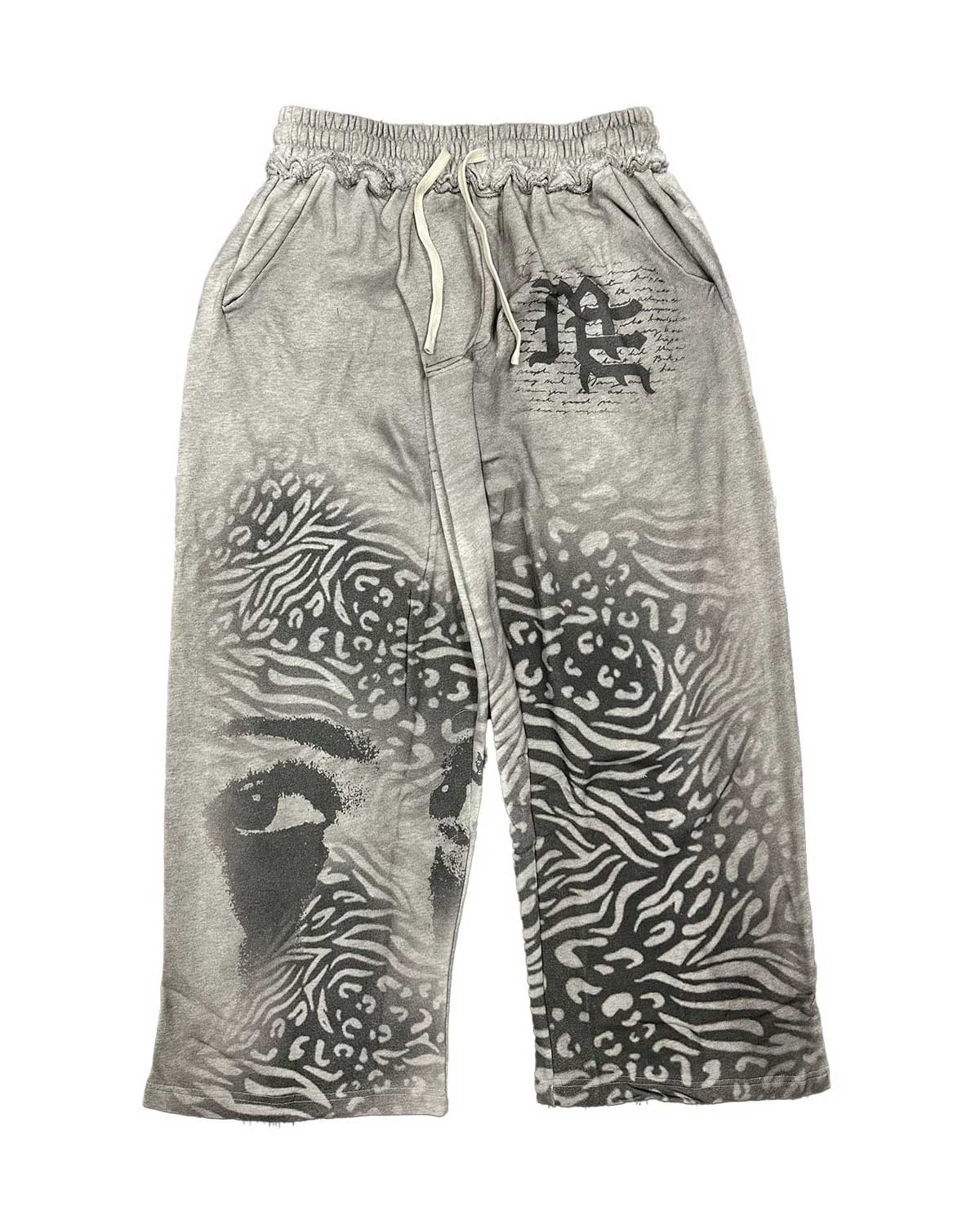 Mixed Emotions Striped Sweatpants Grey