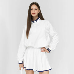 跨境防晒网球服女套装长袖专业美式风网球裙卫衣羽毛球外套Tennis