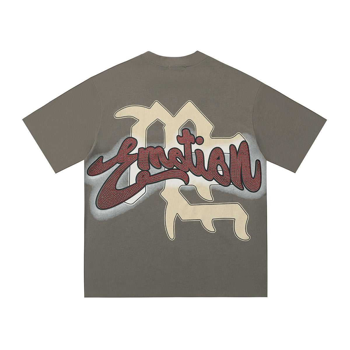 Mixed Emotion Vintage Blinded Cupid Angel Oversized Tee | Retro Graffiti Font Unisex Streetwear T‑Shirt