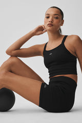 Seamless Ribbed Favorite Bra Tank - Black