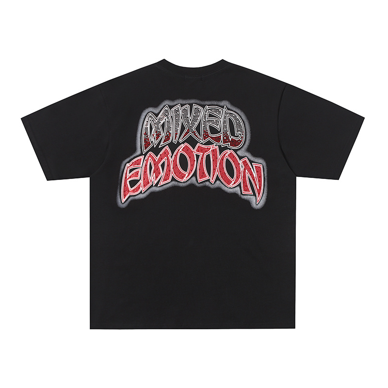 Mixed Emotions Graveyard Zombie Rhinestone Graphic Tee