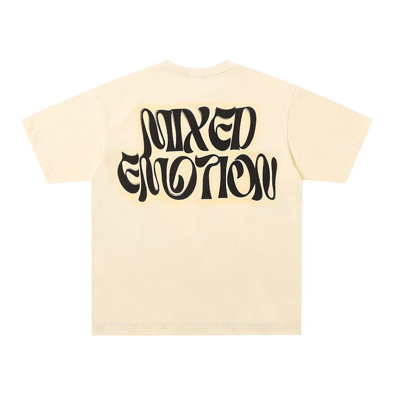 Mixed Emotion Beach Soda‑Drinking Cherub Oversized Graphic Tee