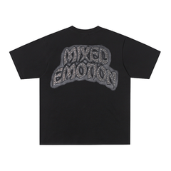 Mixed Emotion Rock Angel Rhinestone Graphic Oversized Tee