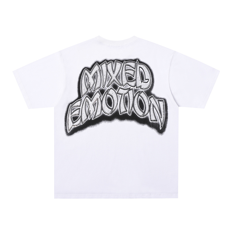Mixed Emotion Beach Cherub Rhinestone Graphic Oversized Tee