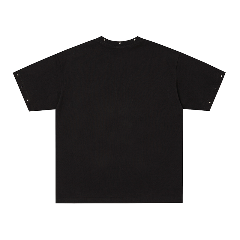 Mixed Emotions Rivet Cupid Angel Rhinestone Tee