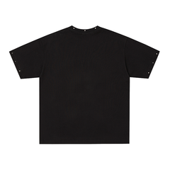 Mixed Emotions Rivet Cupid Angel Rhinestone Tee