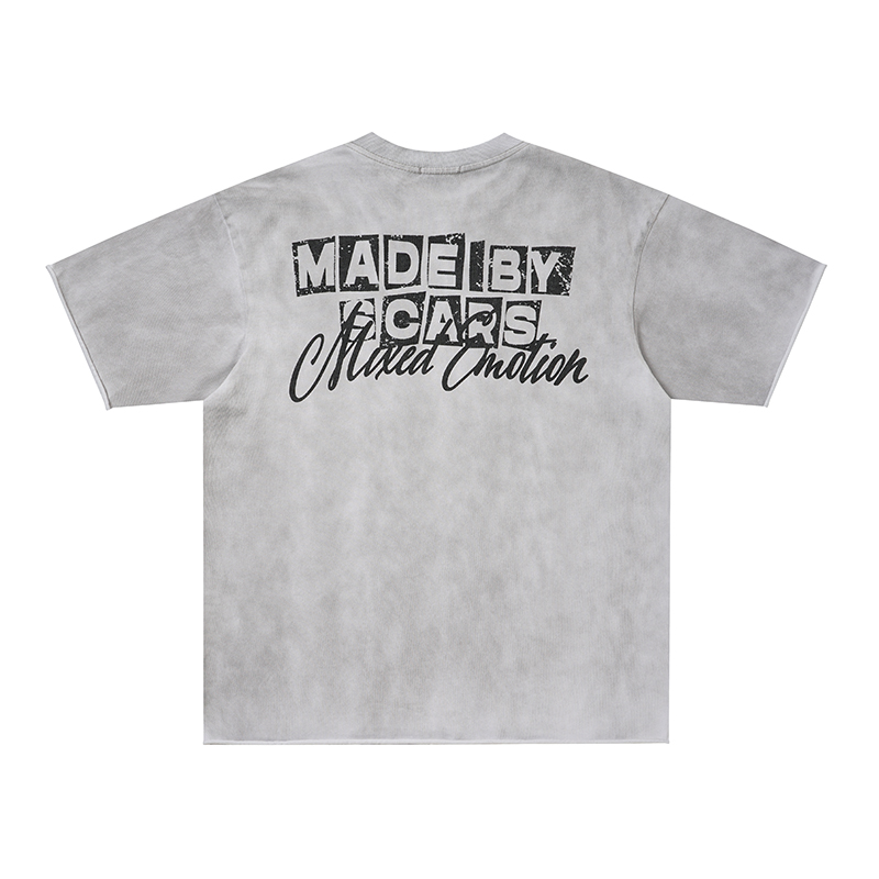 Mixed Emotion Vintage Washed Cherub Two‑Sided Graphic Tee