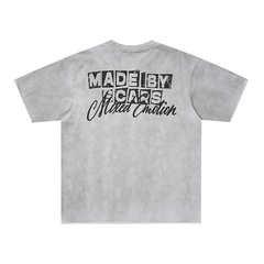 Mixed Emotion Vintage Washed Cherub Two‑Sided Graphic Tee