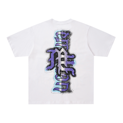 Blindfolded Cherub Angel Rhinestone Graphic Oversized Tee
