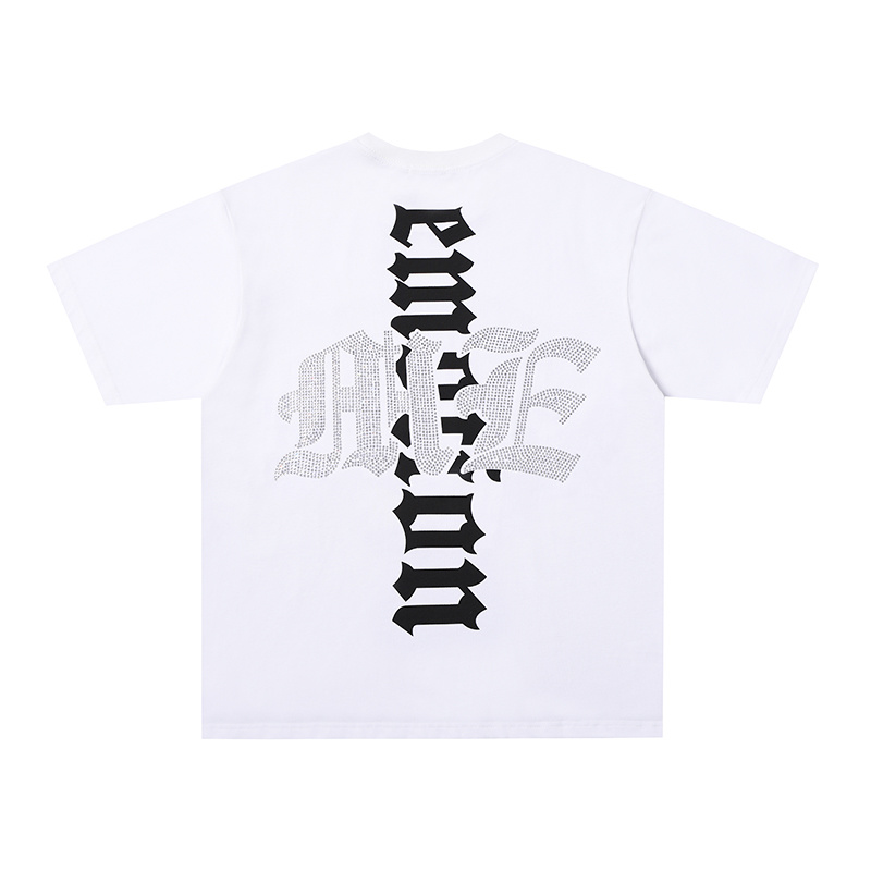Mixed Emotions Relaxed Diver Graphic Rhinestone Tee